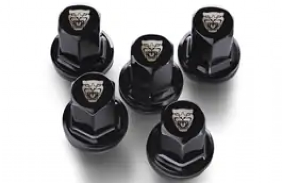 Колісні гайки чорного кольору з логотипом Jaguar